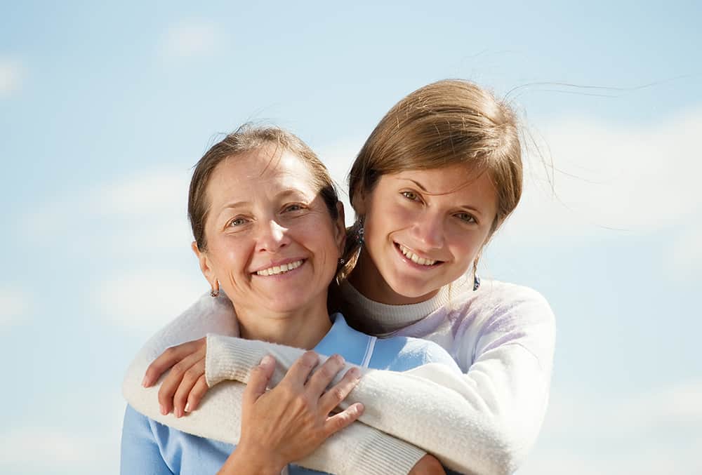 mother with teen daughter