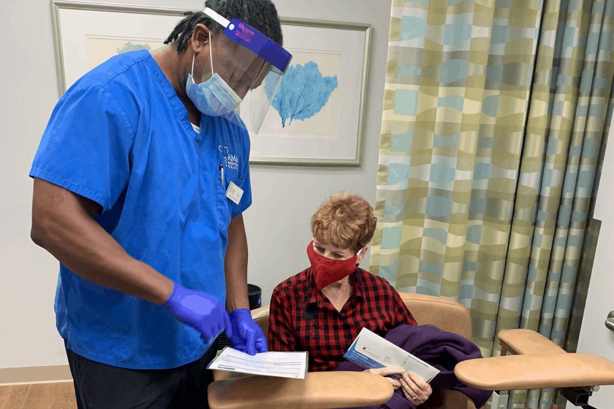 Untitled design 1 Specialist fills out forms during preventative care visit